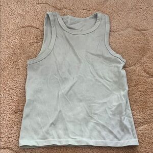 No Boundaries Ribbed Tank Top - Light Green